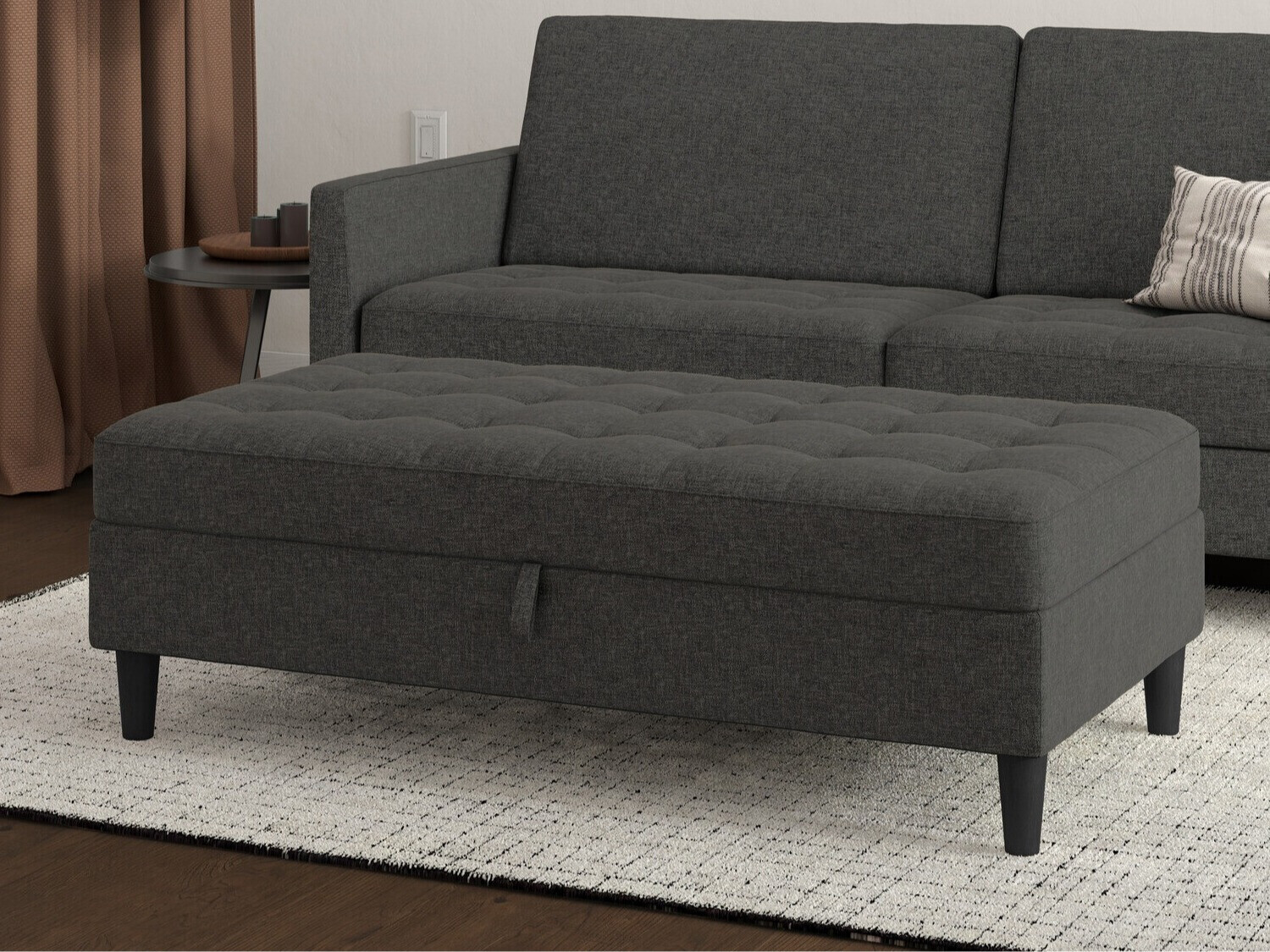 Banco acolchado Tulsa 545 (Gris oscuro)