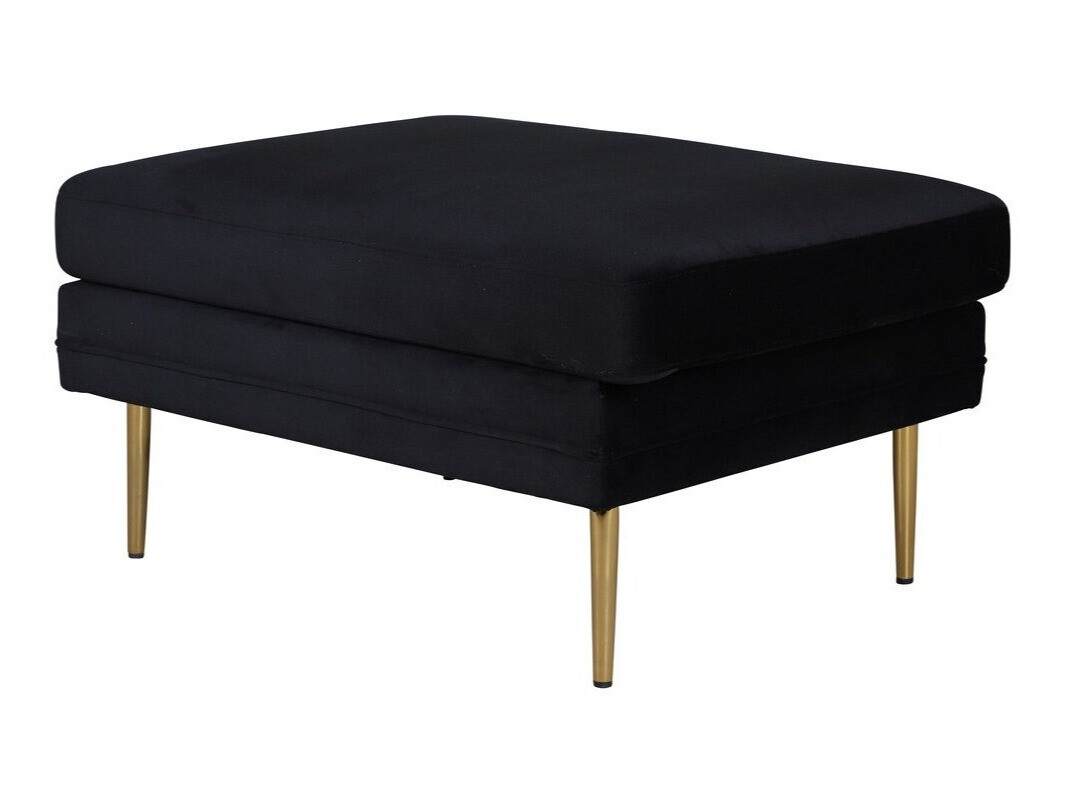 Banco tapizado Dallas 2653 (Negro + Dorado)