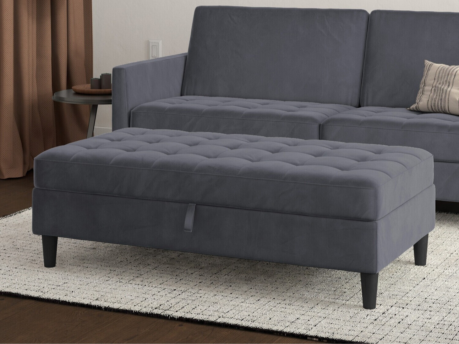 Banco tapizado Tulsa 544 (Gris)