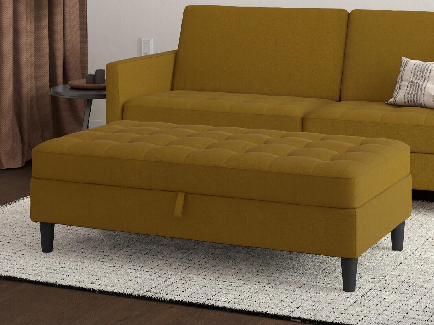 Banco tapizado Tulsa 545 (Amarillo oscuro)