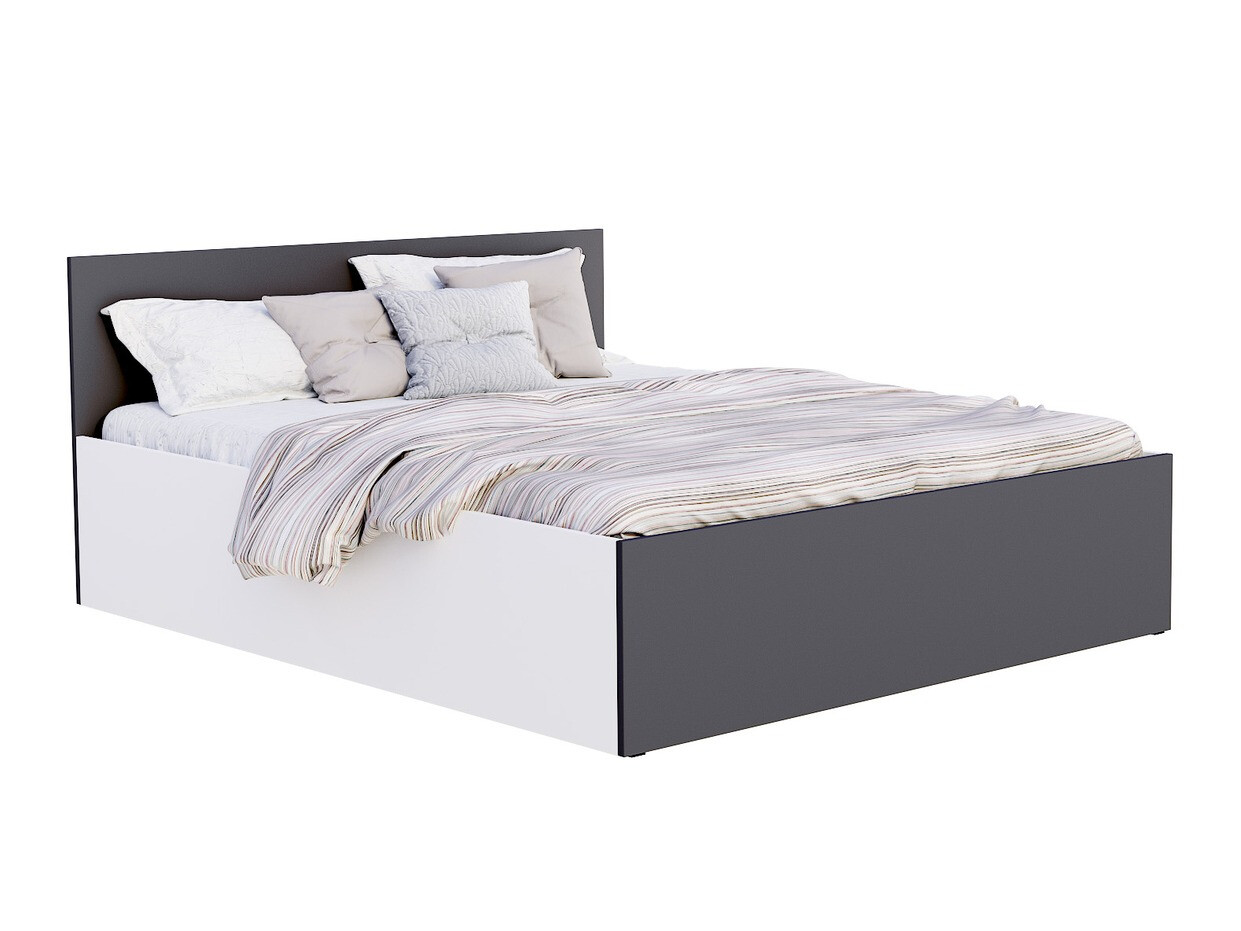 Cama Aurora 145 (Blanco + Gris)