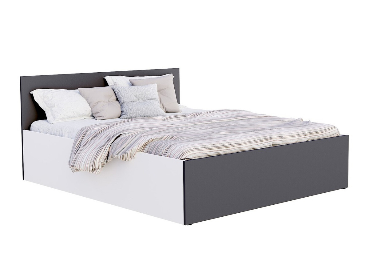 Cama Aurora 145 (Blanco + Gris)