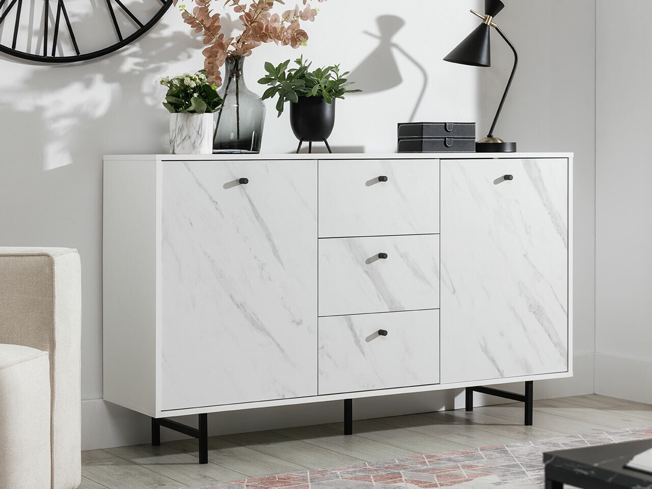 Cómoda Providence T100 (Mármol blanco)