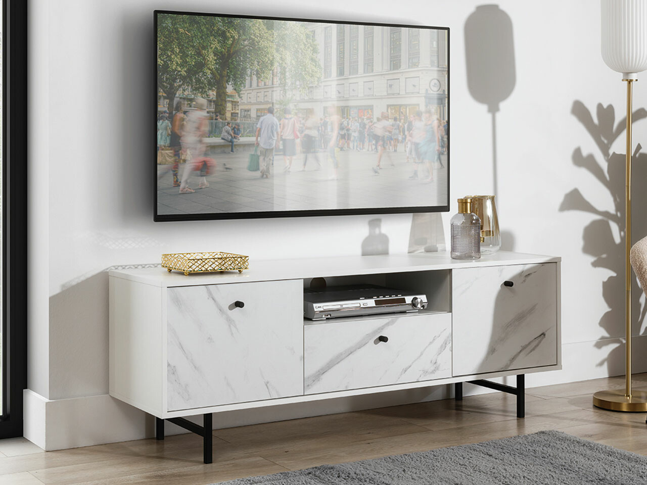 Mueble TV Providence T102 (Mármol blanco)
