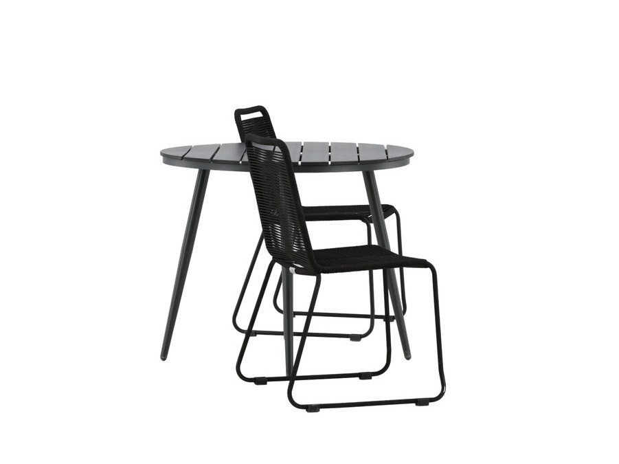 Conjunto de mesa y sillas Dallas 3782 (Negro)