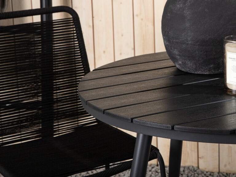 Conjunto de mesa y sillas Dallas 3782 (Negro)