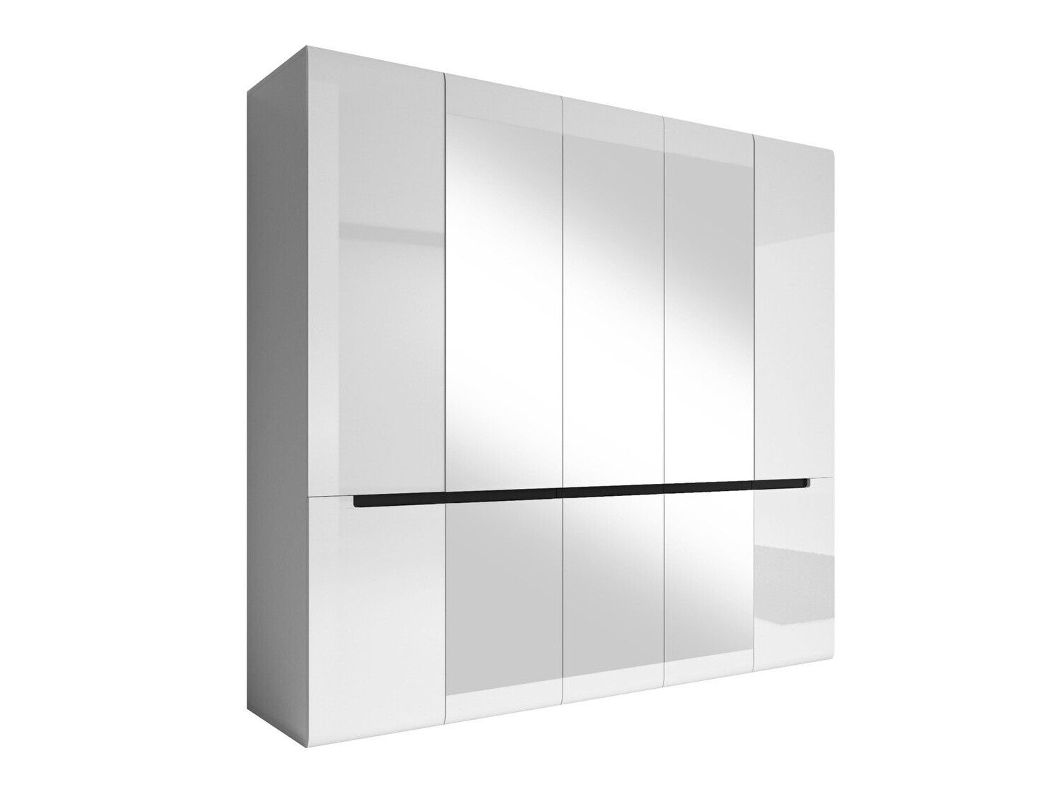 Armario Austin B103 (Blanco + Blanco brillante)