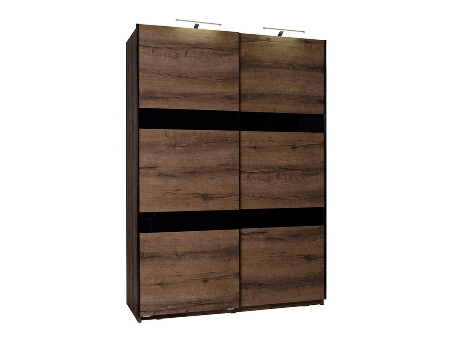 Armario Fivelbo 109 (Roble del Monastery + Negro brillante)