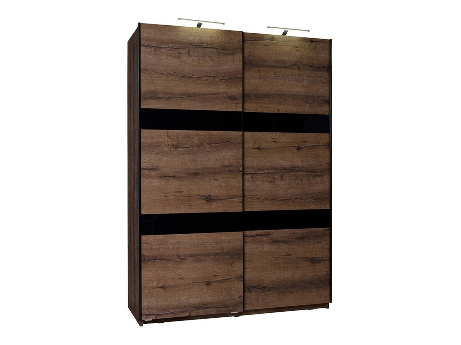 Armario Fivelbo 109 (Roble del Monastery + Negro brillante)