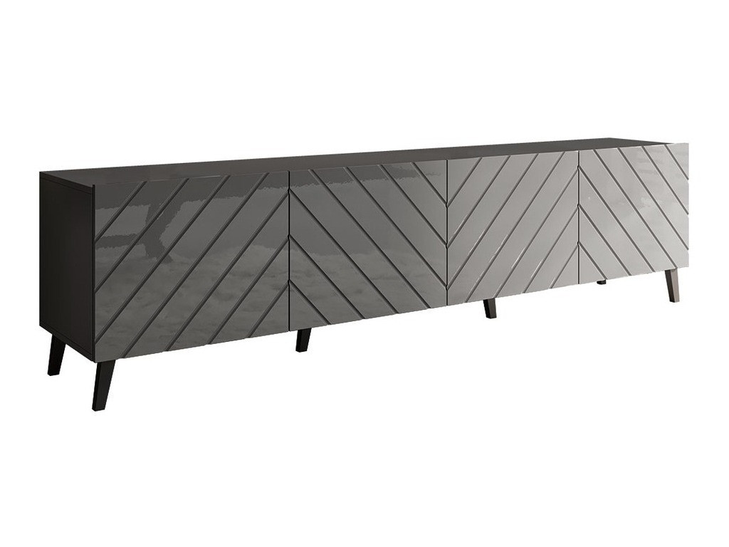 Mueble TV Charlotte 145 (Grafito + Grafito brillante)