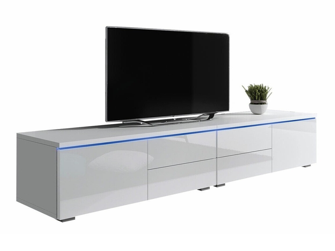 Mueble TV Hortus (Blanco + Blanco brillante)