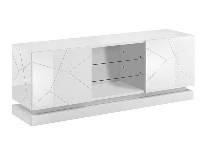 Mueble TV Linar (Blanco + Blanco brillante)