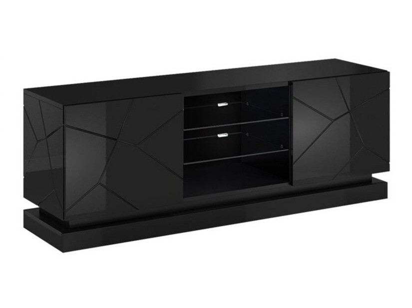 Mueble TV Linar (Negro + Negro brillante)
