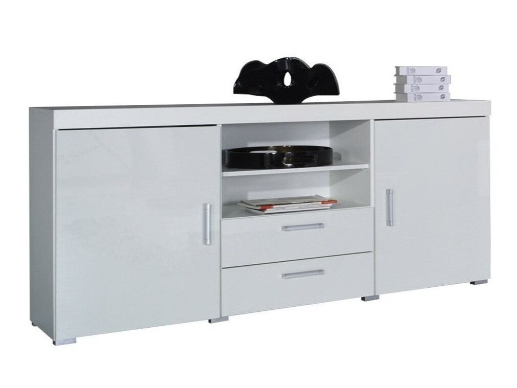 Cómoda Odebeli 105 (Blanco + Blanco brillante)