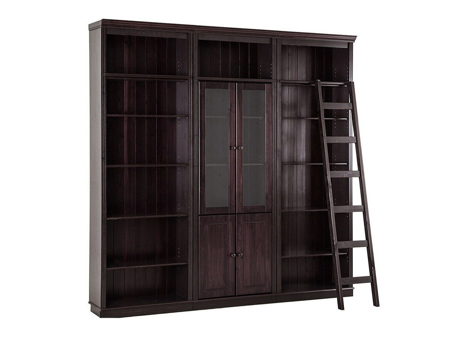 Conjunto de estantería Saltoro 126 (Marrón oscuro)