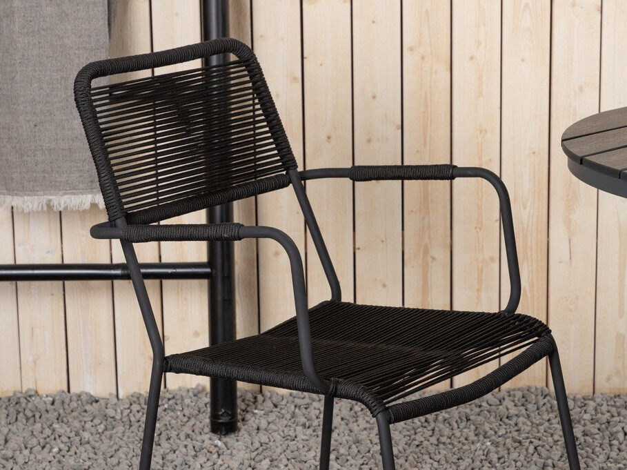 Conjunto de mesa y sillas Dallas 3784 (Negro)