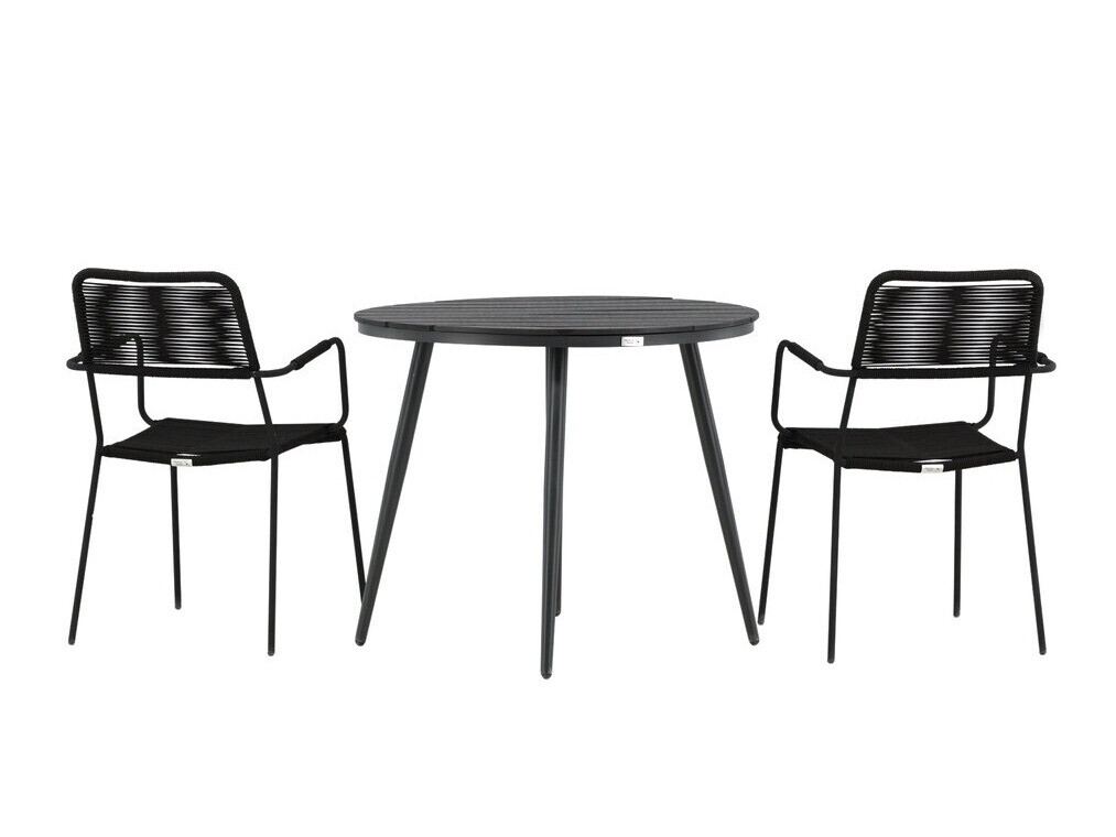 Conjunto de mesa y sillas Dallas 3784 (Negro)