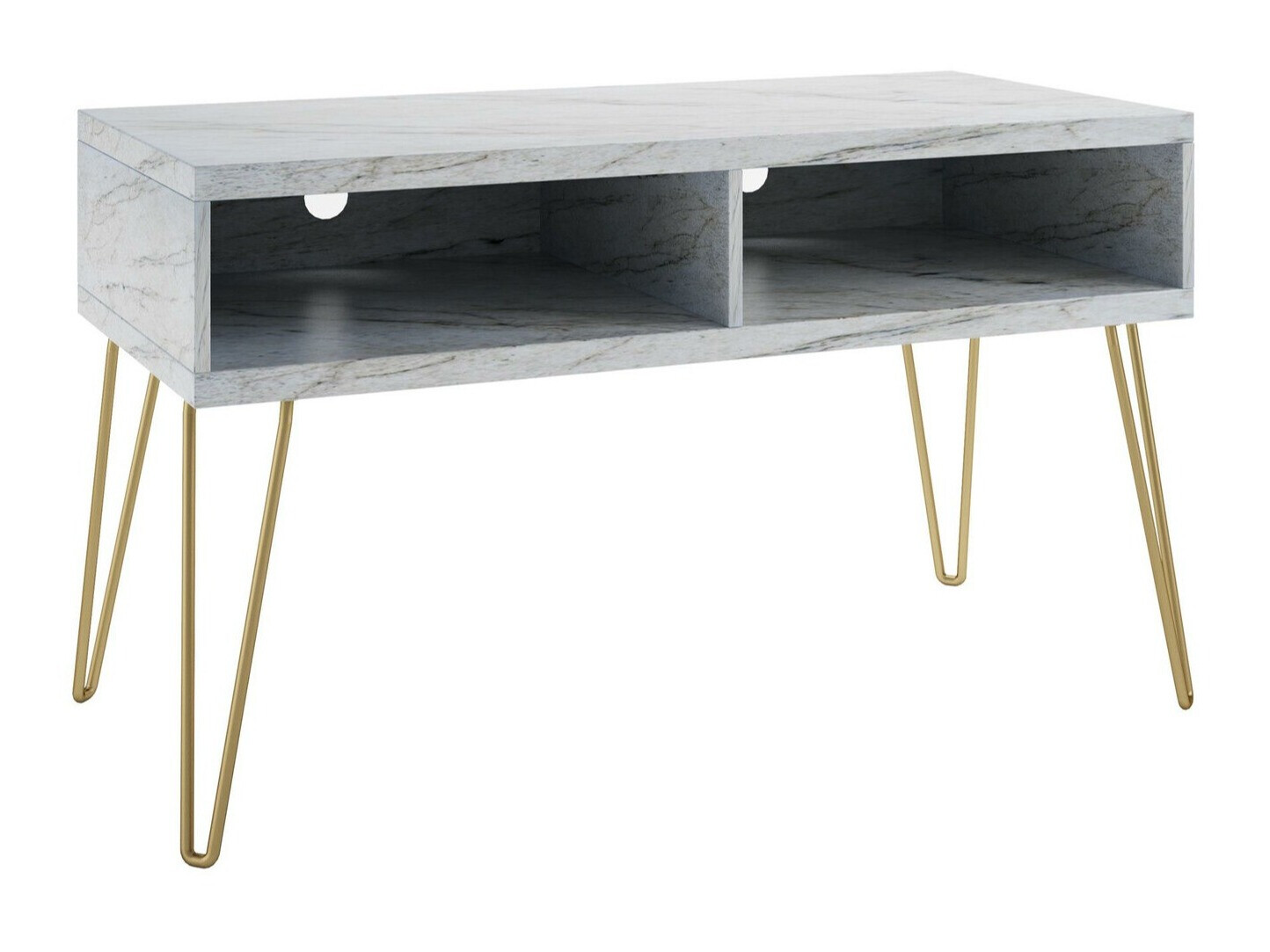 Mueble TV Tulsa 559 (Mármol blanco + Dorado)