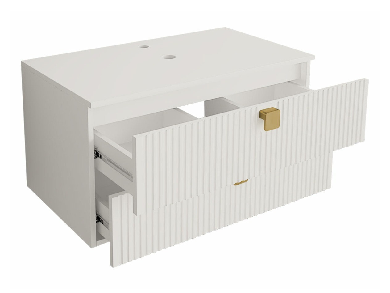 Armario de baño colgante para lavabo Panium (Negro)