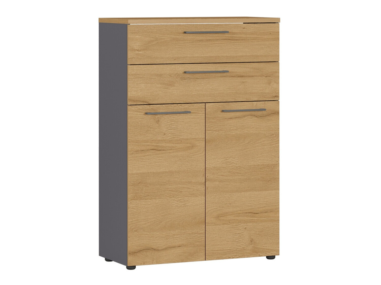 Cómoda Eliromo 103 (Grafito + Roble nieto)