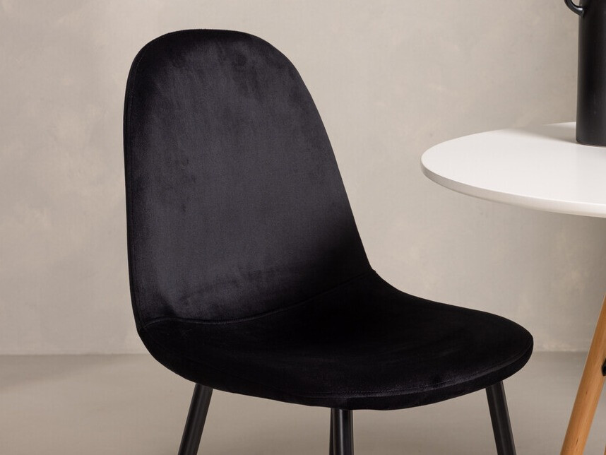 Conjunto de mesas y sillas para comedor Dallas 3790 (Negro + Aksominė Negro)