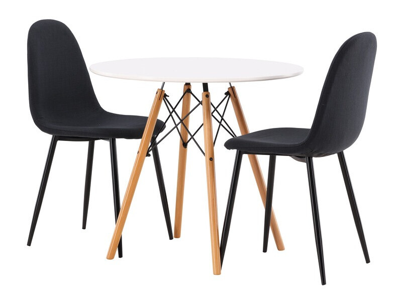 Conjunto de mesas y sillas para comedor Dallas 3790 (Negro + Negro)