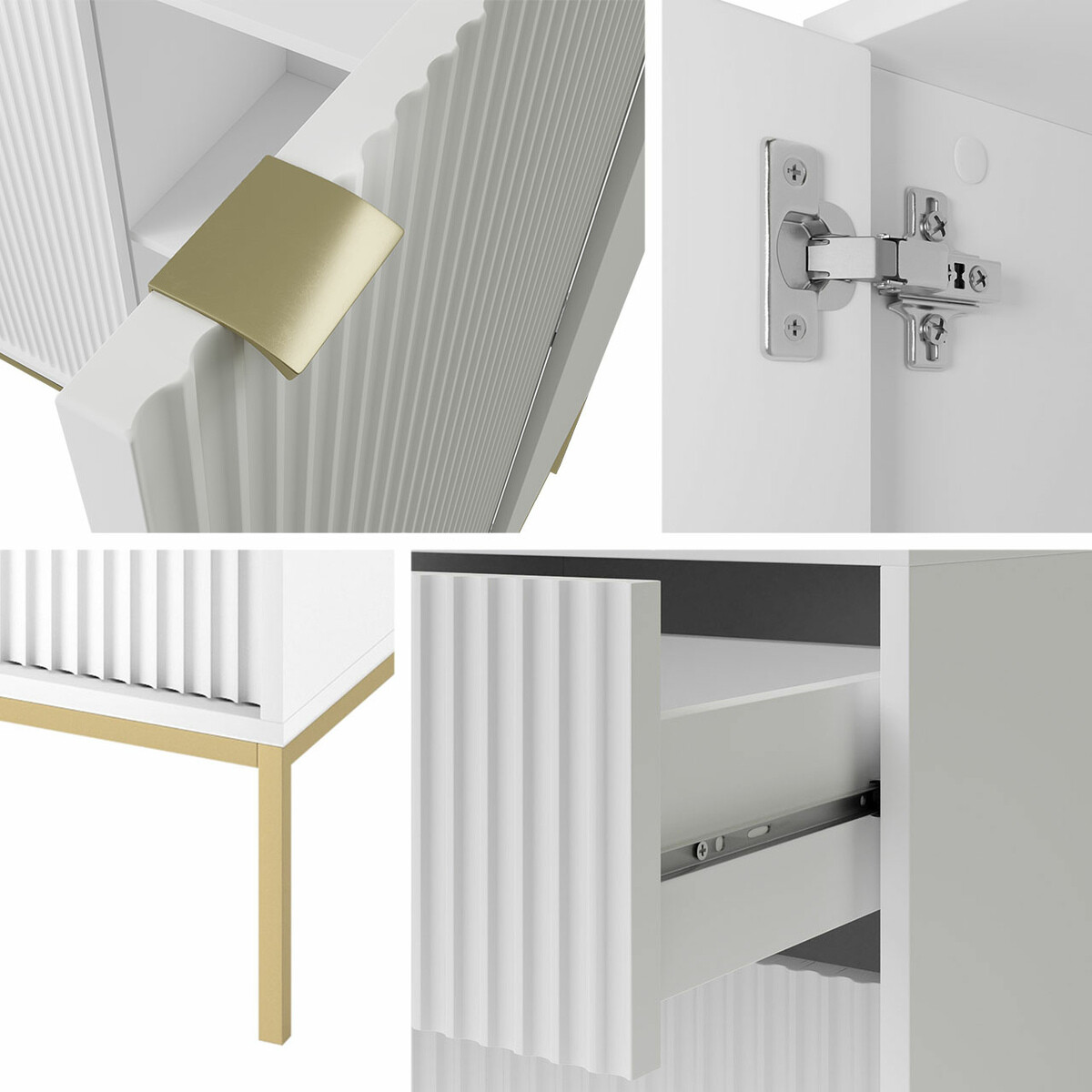 Conjunto de salón Lima L107 (Negro + Dorado)