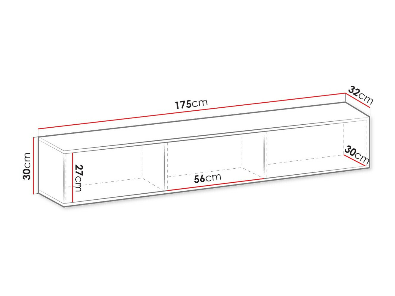 Mueble TV Princal I (Blanco + Dorado)