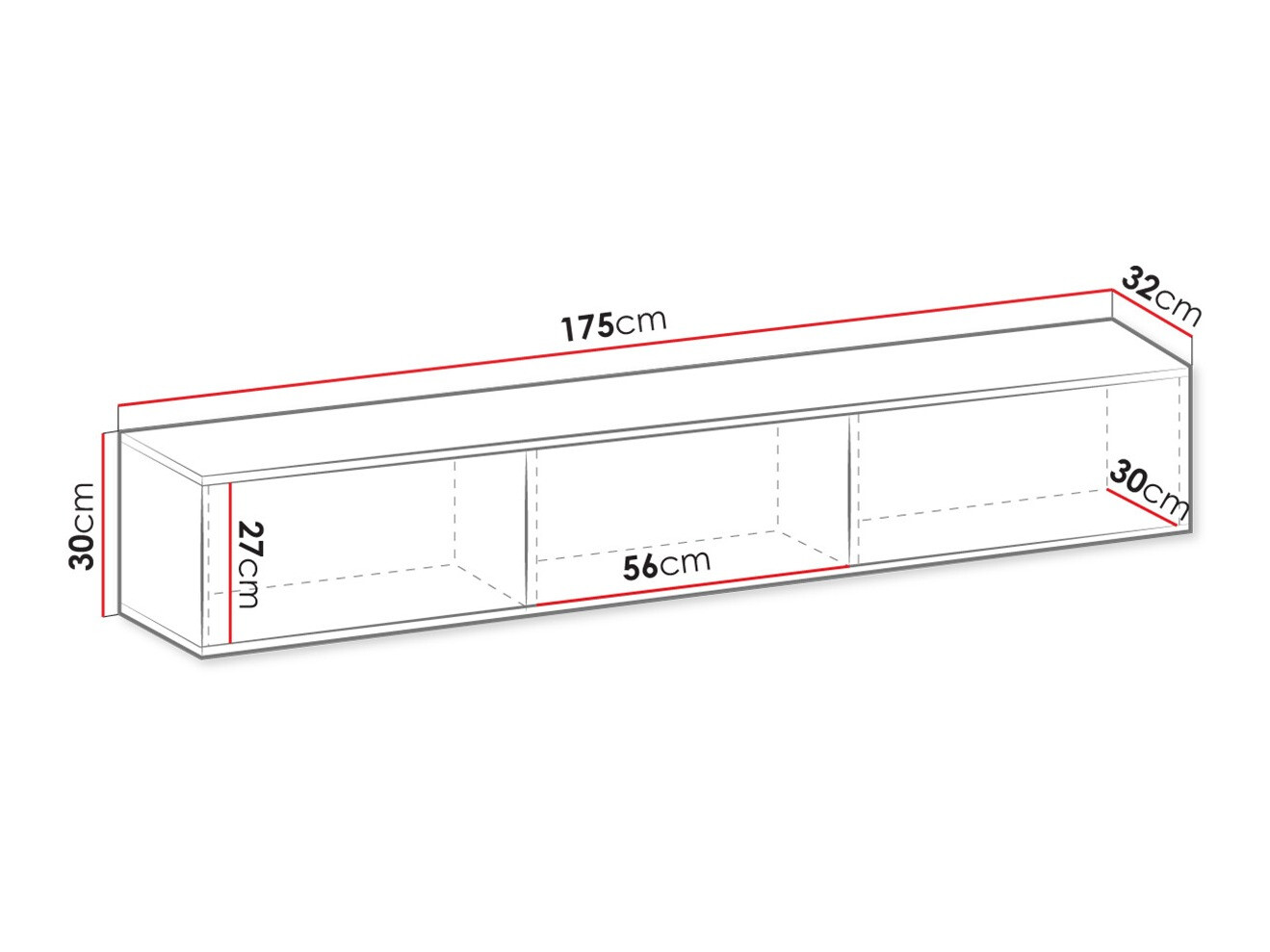 Mueble TV Princal (Negro + Dorado)