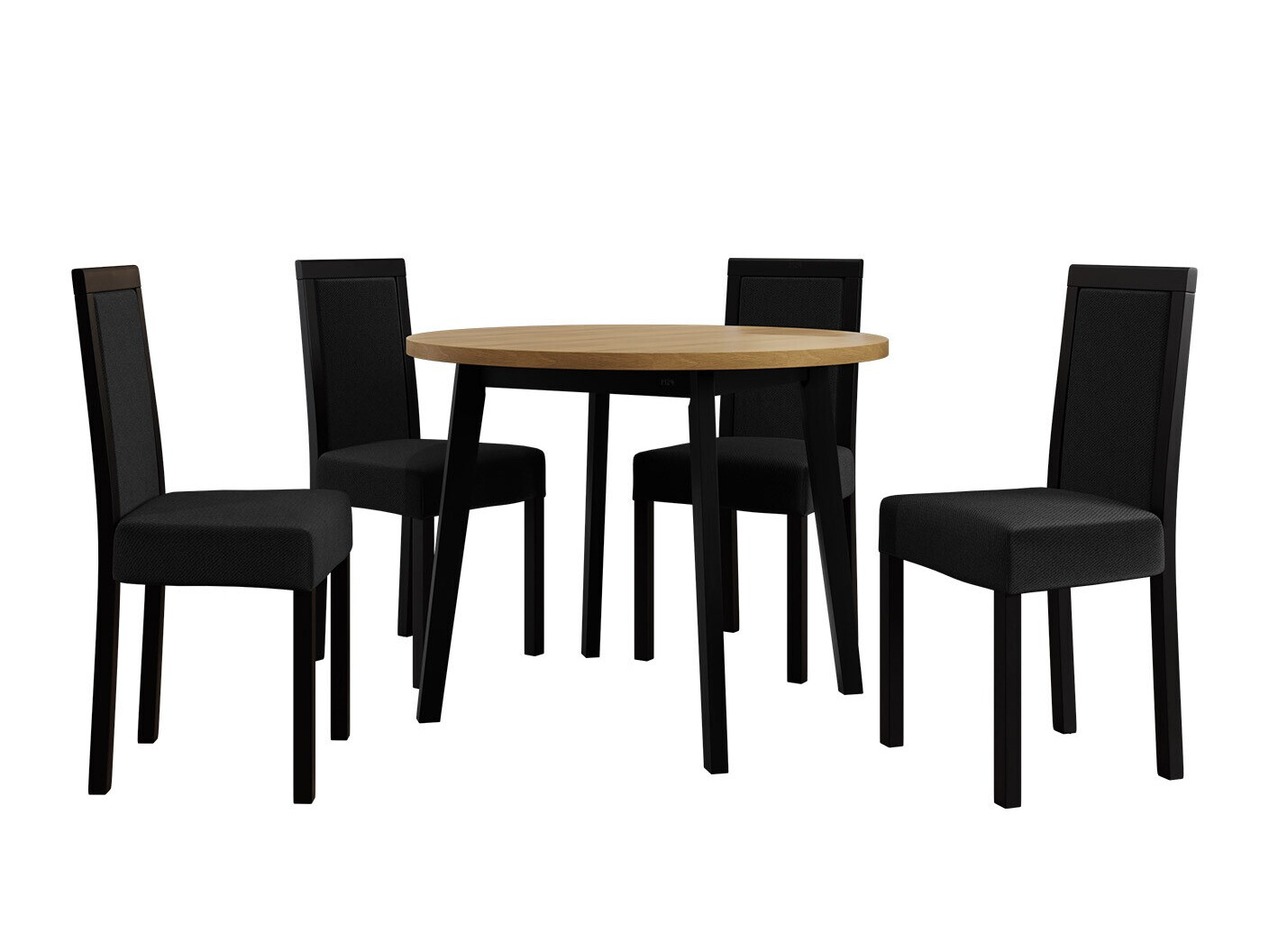 Conjunto de comedor Victorville 256 (Roble nieto + Negro)