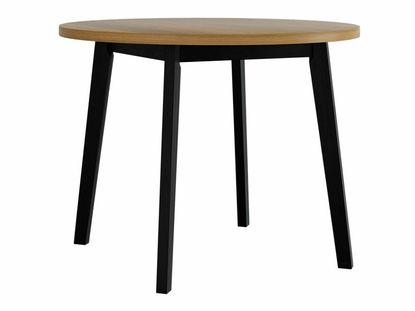 Conjunto de mesas y sillas para comedor Victorville 256 (Roble nieto + Negro)