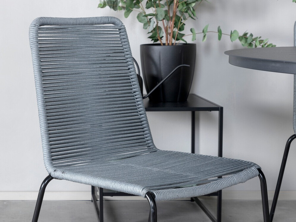 Conjunto de mesa y sillas Dallas 3728 (Gris + Negro)