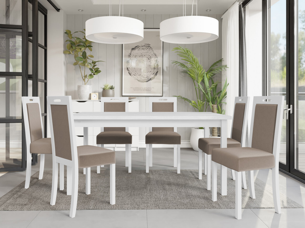 Conjunto de mesas y sillas para comedor Victorville 262 (Paros 2)