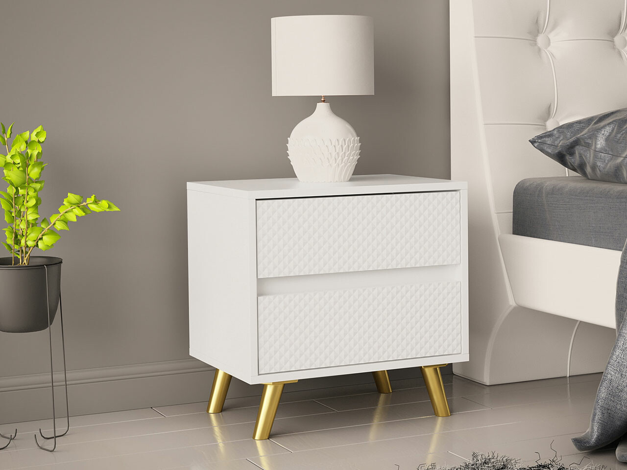 Mesilla de noche Merced 131 (Blanco)