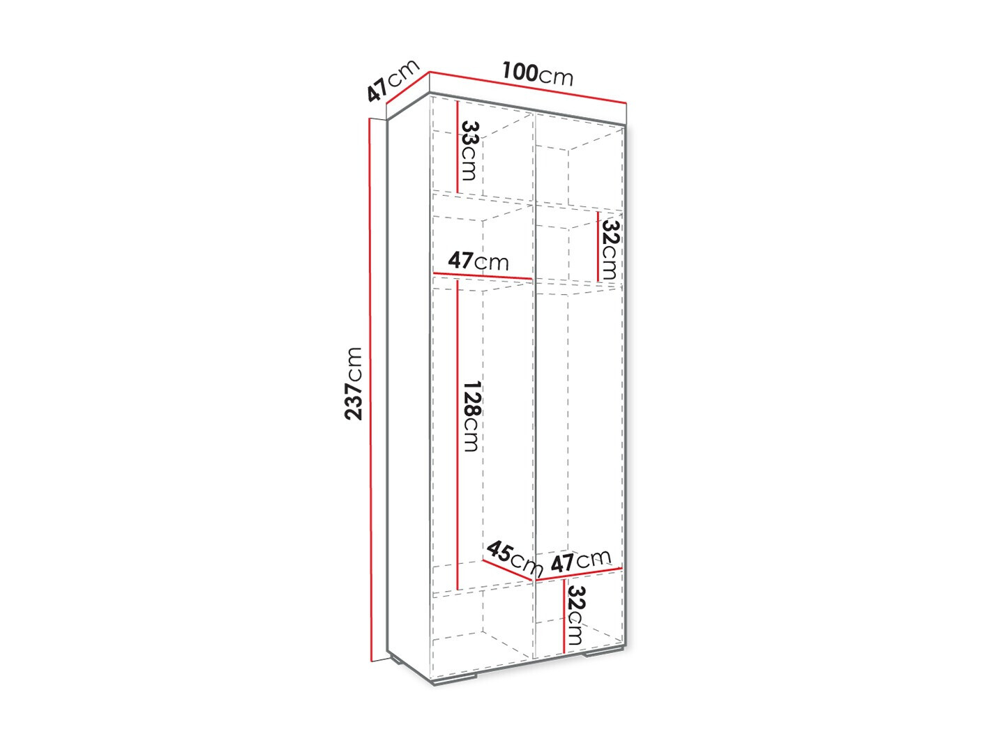 Armario Hartford 411 (Negro)
