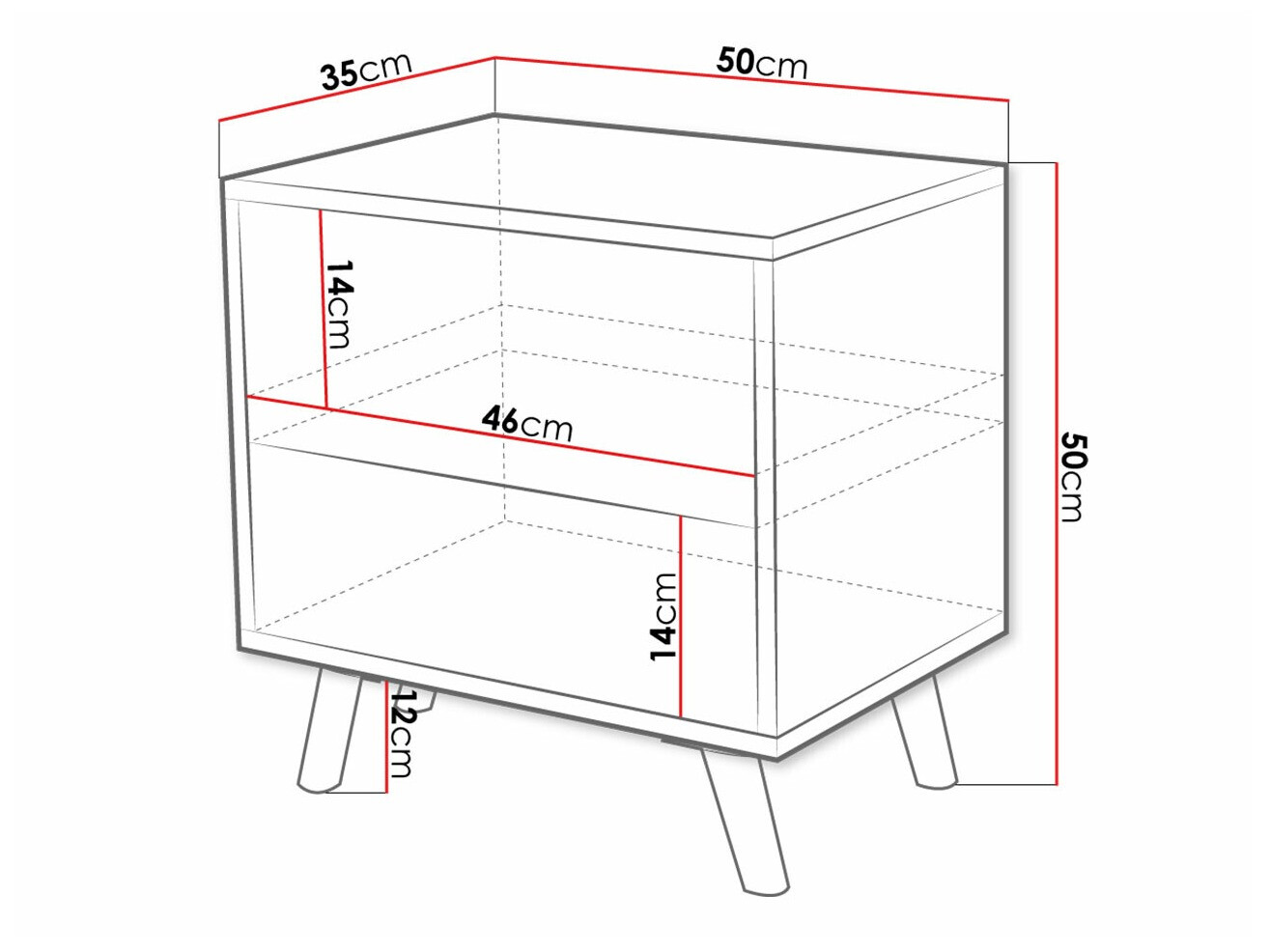 Mesilla de noche Merced 131 (Blanco)