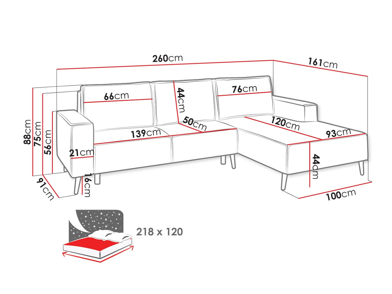 Sofá rinconero Lincoln 172 (Zetta 291)
