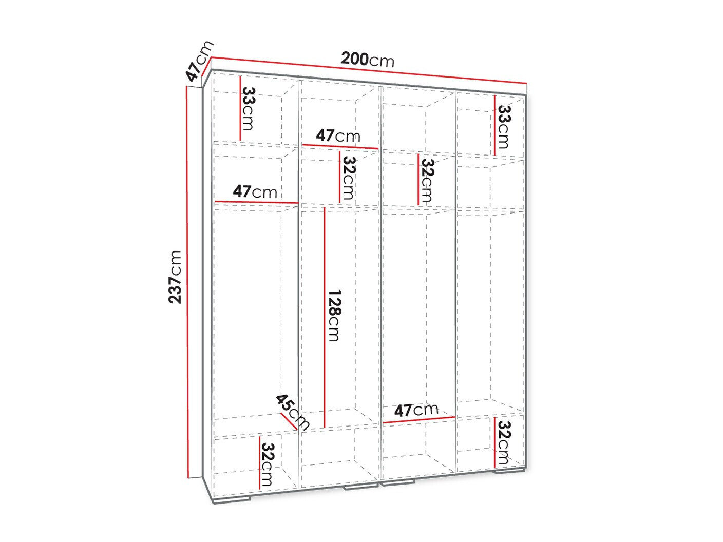 Armario Hartford 420 (Negro)