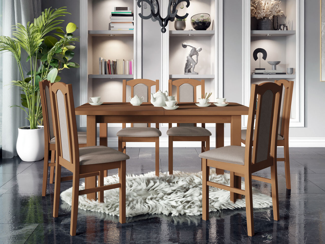 Conjunto de mesas y sillas para comedor Victorville 273 (Aliso)