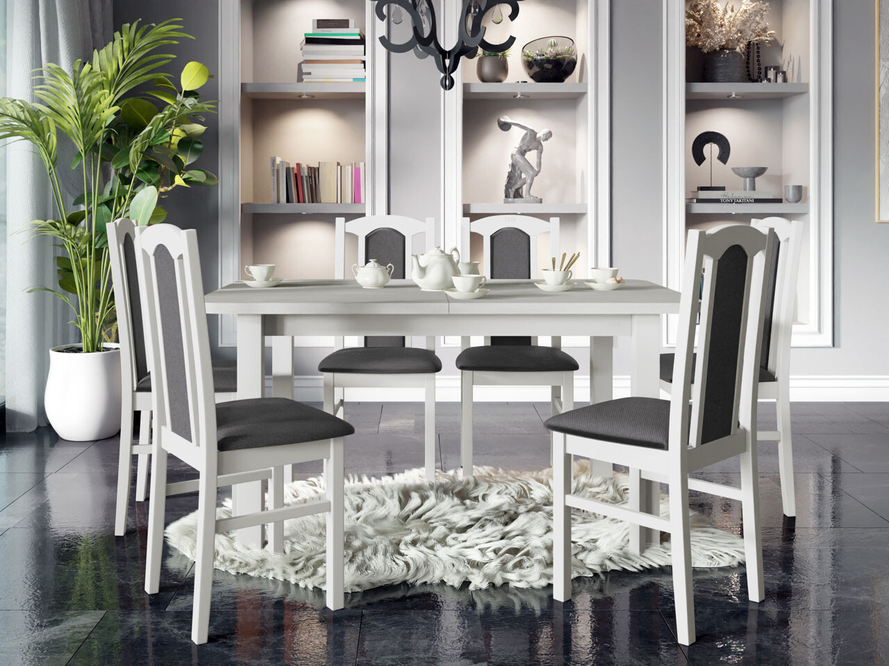Conjunto de mesas y sillas para comedor Victorville 273 (Kronos 22)