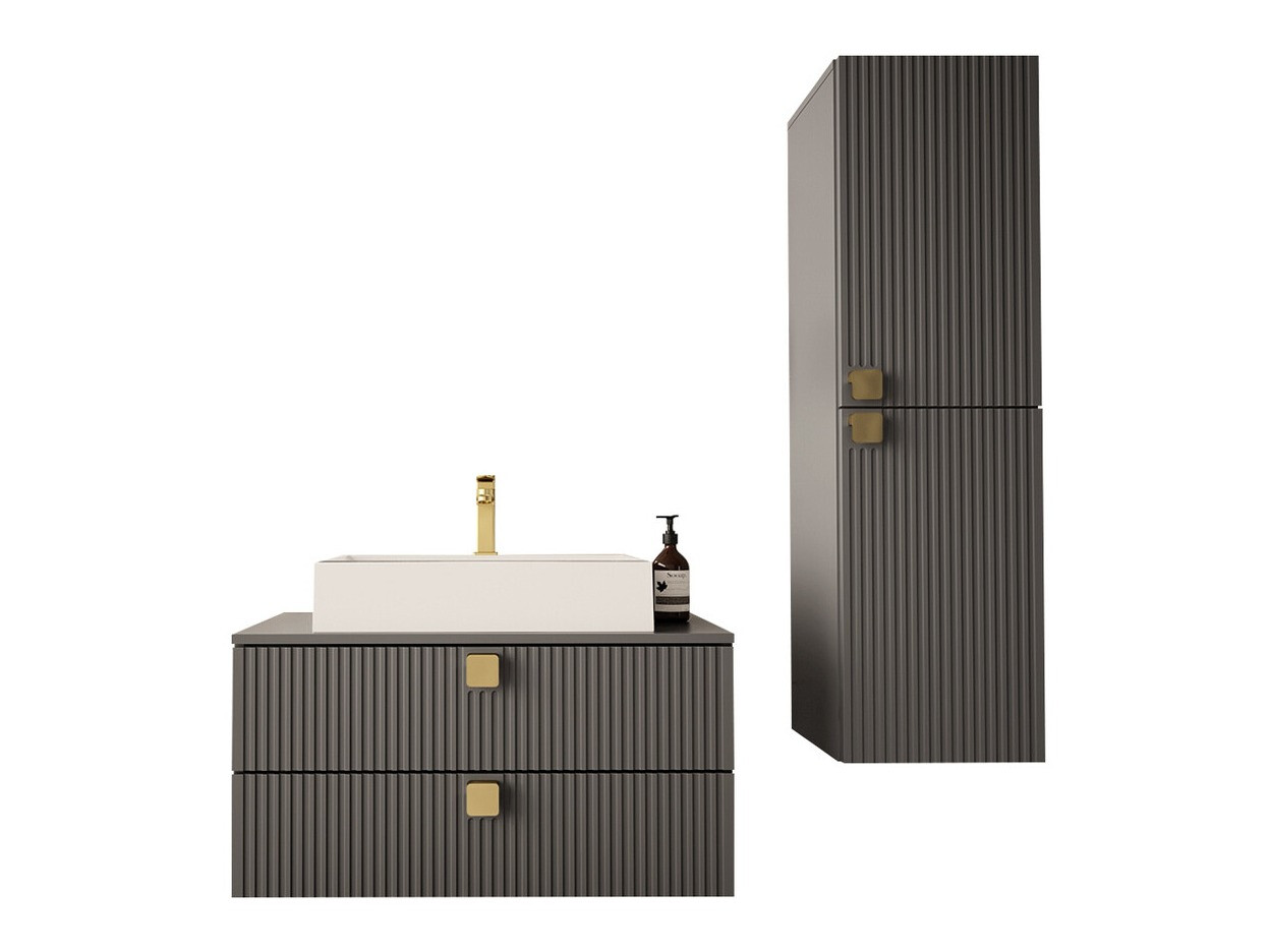 Conjunto de mueble de baño Orlvera 103 (Gris)