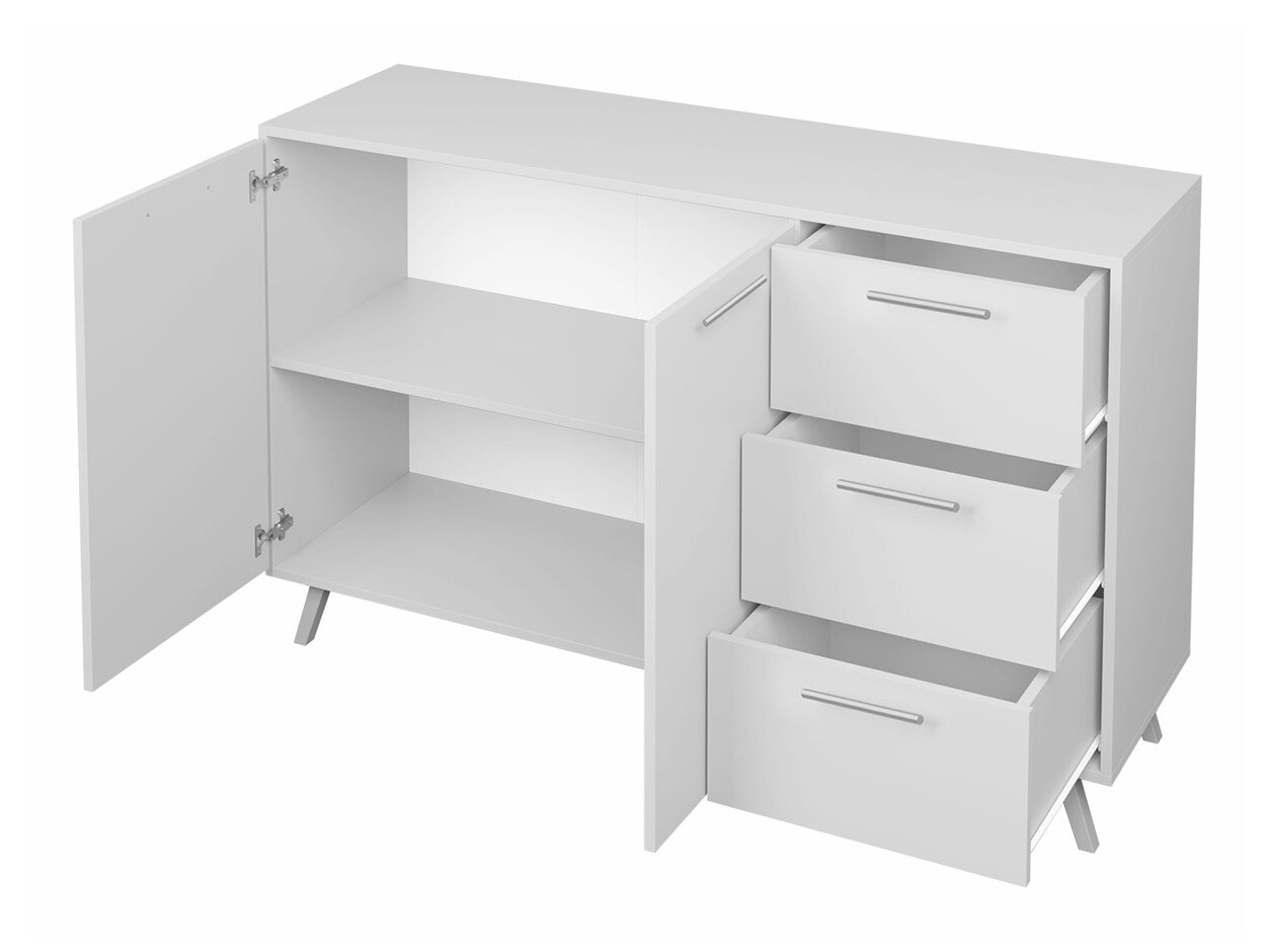 Cómoda Dortivu 118 (Blanco + Plata)