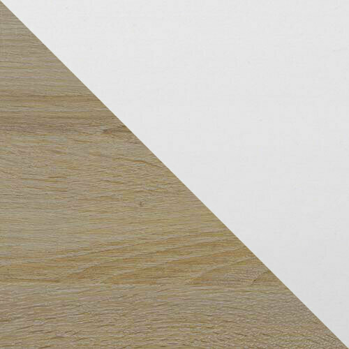 Conjunto de comedor Victorville 281 (Blanco + Roble Sonoma)