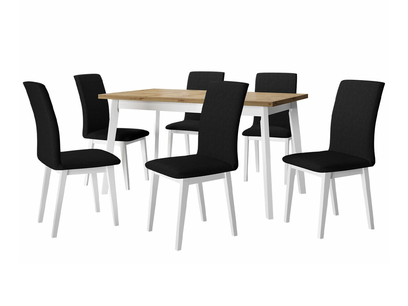 Conjunto de comedor Victorville 285 (Roble Artisan + Blanco)