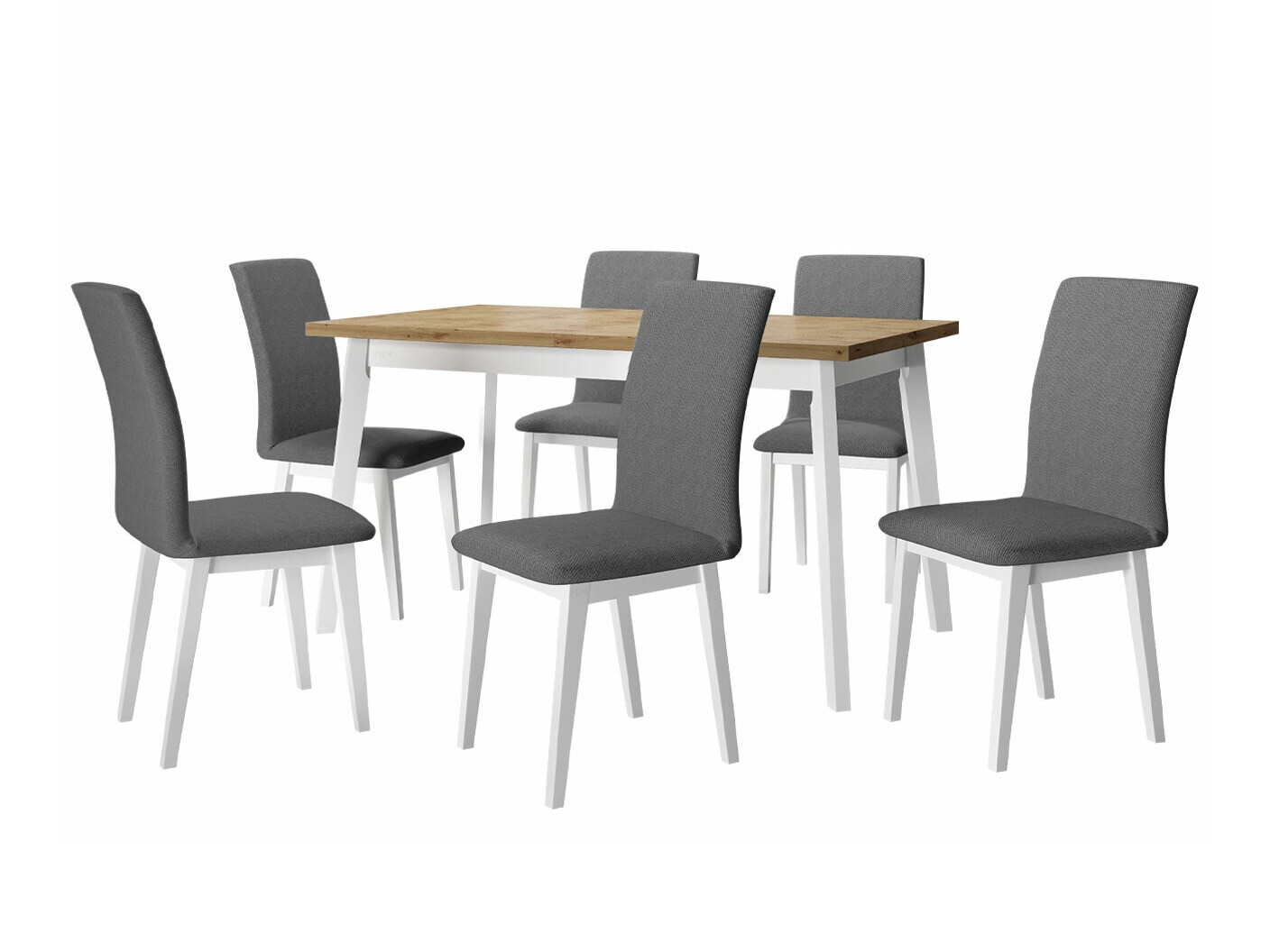 Conjunto de comedor Victorville 285 (Roble Artisan + Blanco)