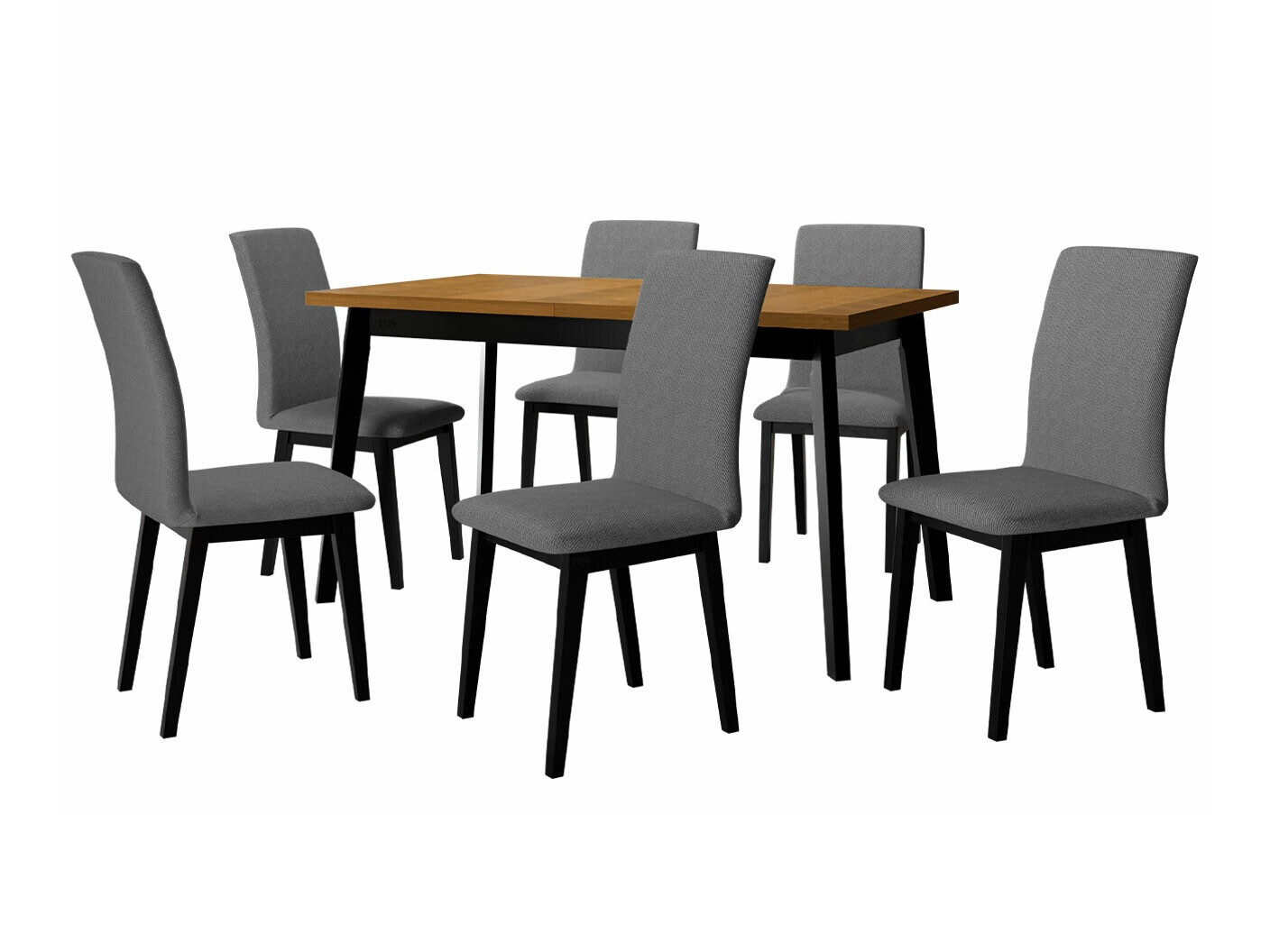 Conjunto de comedor Victorville 288 (Roble nieto + Negro)