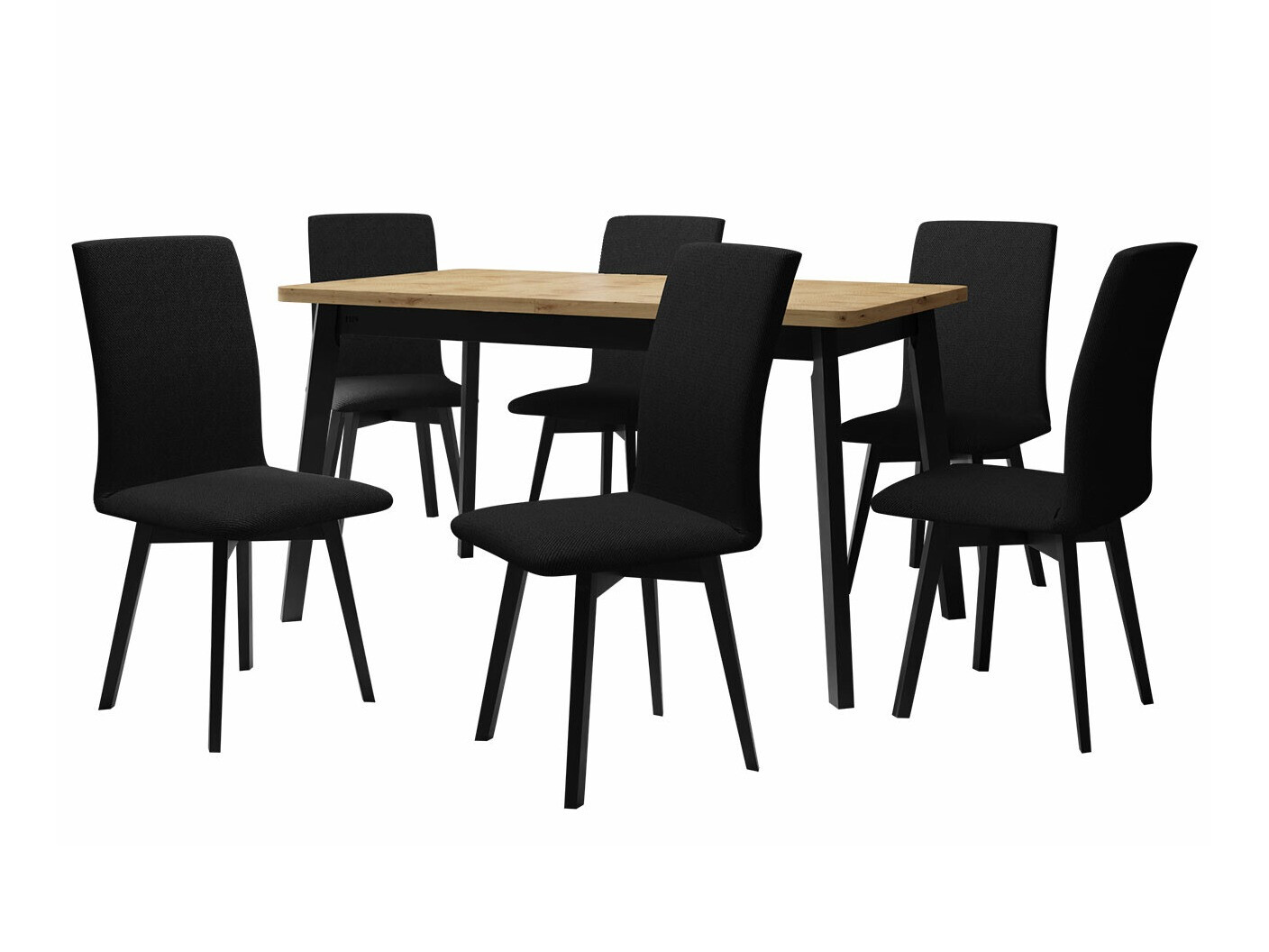 Conjunto de comedor Victorville 292 (Roble Artisan + Negro)