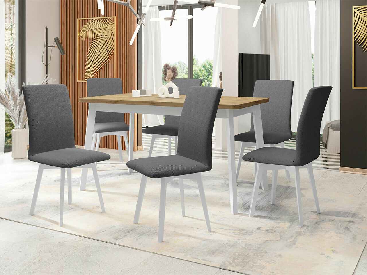 Conjunto de mesas y sillas para comedor Victorville 291 (Kronos 22)