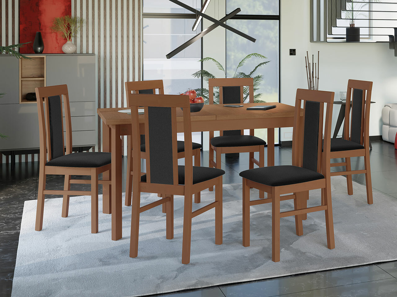 Conjunto de mesas y sillas para comedor Victorville 293 (Aliso)