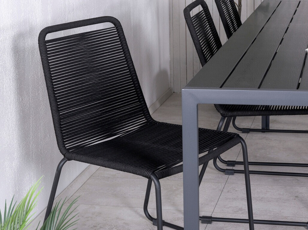 Conjunto de mesa y sillas Dallas 3860 (Negro)